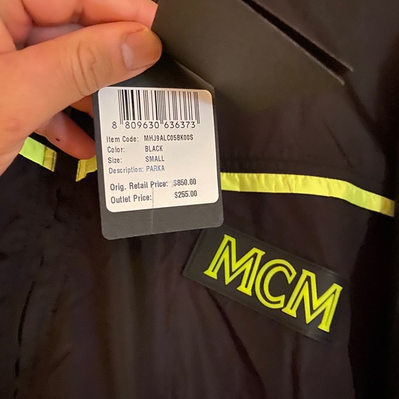 MCM Parka Jacket Black Neon - Picture 2 of 4